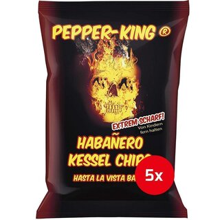 Pepper-King Habanero Kessel Chips - 5 x 125g