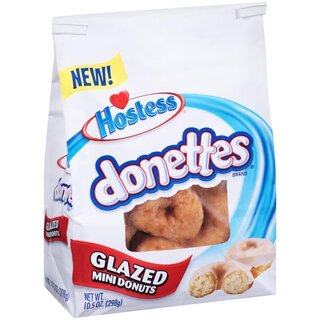 Hostess Donettes - Glazed Mini Donuts - 1 x 298g