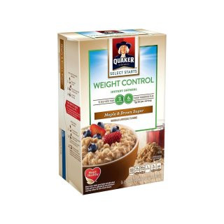 Quaker Instant Oatmeal - Weight Control - Mapple & Brown Sugar - 1 x 360g