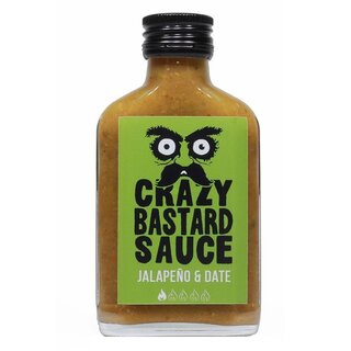 Crazy Bastard Sauce - Jalapeno & Date - Schärfe 3/10 - 1 x 100ml