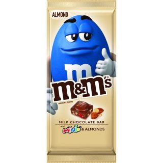 m&ms - Milk Chocolate Bar with Minis & Almonds - 1 x 110,6g