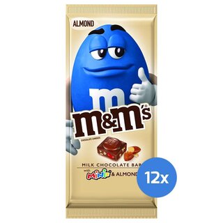 m&ms - Milk Chocolate Bar with Minis & Almonds - 12 x 110,6g