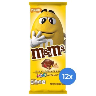 m&ms - Milk Chocolate Bar Peanut - 12 x 110,6g