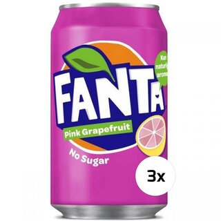 Fanta - Pink Grapefruit - Zero Sugar - 3 x 330 ml - EU