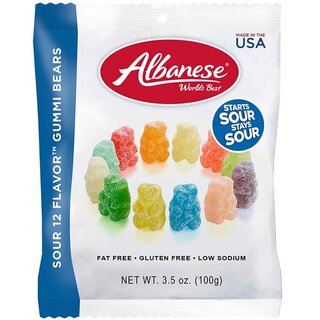 Albanese - Sour 12 Flavor Gummi Bears - 100g