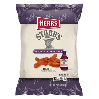 Herrs - Stubbs BAR-B-Q Cheese Curls - 12 x 184,3g