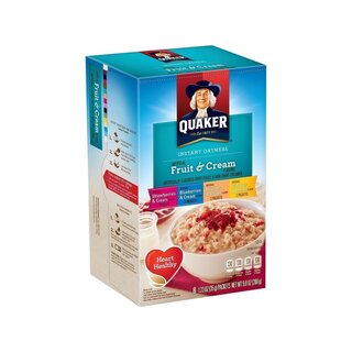 Quaker Instant Oatmeal - Fruit & Cream Variety - 12 x 280g