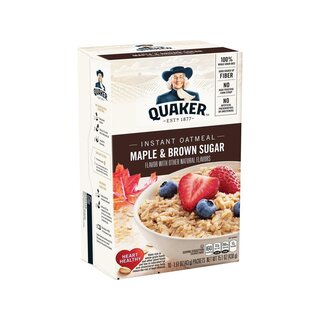 Quaker Instant Oatmeal - Maple & Brown Sugar - 12 x 430g