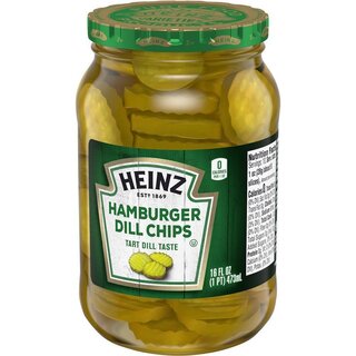 HEINZ - Hamburger Dill Chips - Glas - 1 x 473ml