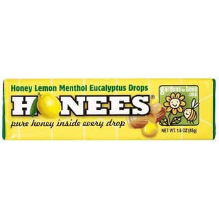 Honees - Honey Lemon Menthol Eucalyptus Drops - 1 x 45g