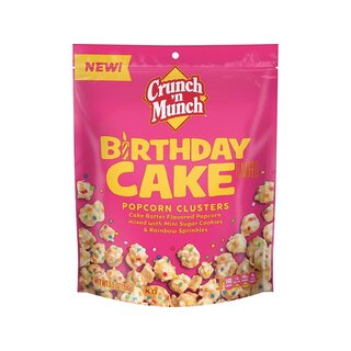 Crunch n Munch Birthday Cake Popcorn Clusters  - 1 x 156g