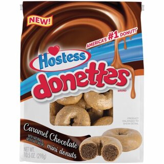 Hostess Donettes - Caramel Chocolate Donuts - 1 x 298g