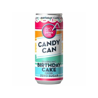 Candy Can Sparkling Birthday Cake Zero Sugar - 3 x 330ml