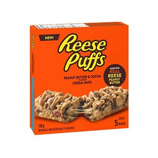 Reeses - Puffs Peanut Butter & Cocoa Cereal 5 Bars - 120g