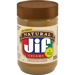 JIF - Natural Creamy Low Sodium - 1 x 454g