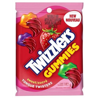 Twizzlers Gummies Tongue Twisters Strawberry - 182g