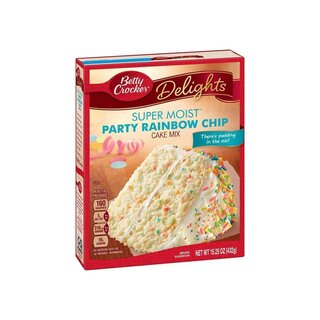 Betty Crocker - Super Moist - Party Rainbow Chip Cake Mix - 1 x 432 g