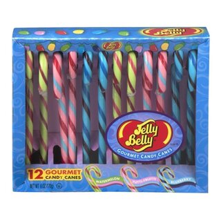Jelly Belly Gourmet Candy Canes - Watermelon, Tutti-Frutti, Blueberry - 1 x 150g
